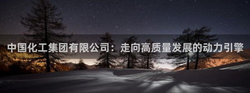 球盟会黑网：中国化工集团有限公司：走向高质量发展的动力引擎