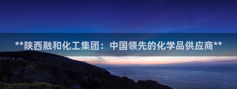 球盟会官方：**陕西融和化工集团：中国领先的化学品供应商**