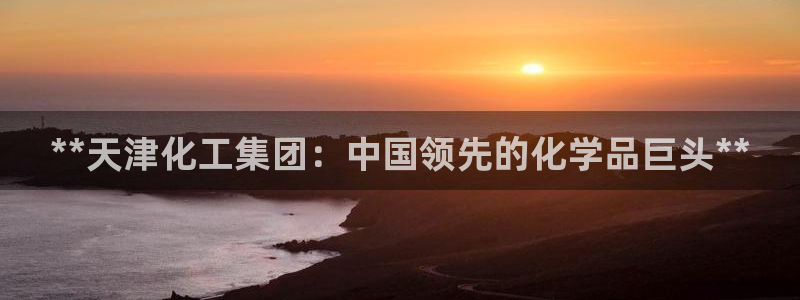 球盟会体育平台：**天津化工集团：中国领先的化学品巨头**