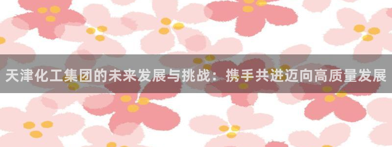 球盟会APP官网：天津化工集团的未来发展与挑战：携手共进迈向
