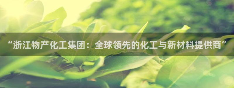 球盟会qm8597：“浙江物产化工集团：