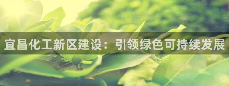 球盟会电子好黑：宜昌化工新区建设：引领绿色可持续发展
