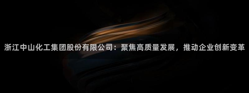 球盟会黑：浙江中山化工集团股份有限公司：